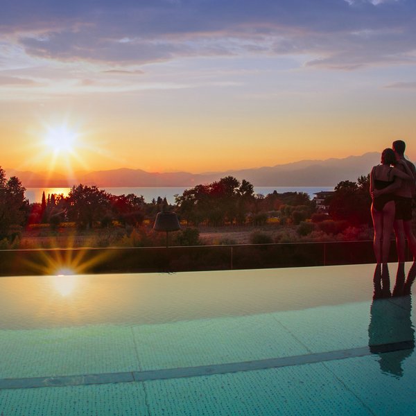 Vues de l’hôtel à Lazise au lac de Garde