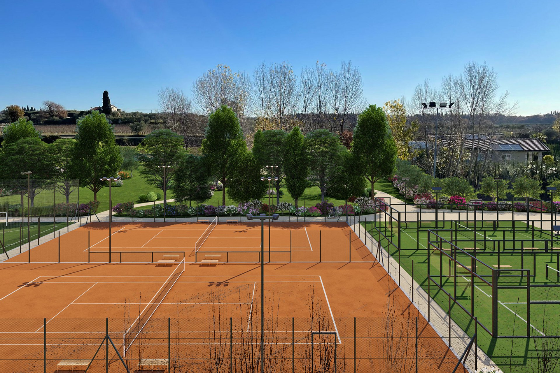 Bienvenue à l’hôtel avec court de tennis au lac de Garde