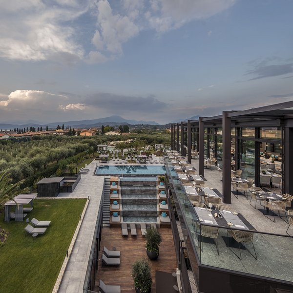 Vues de l’hôtel à Lazise au lac de Garde